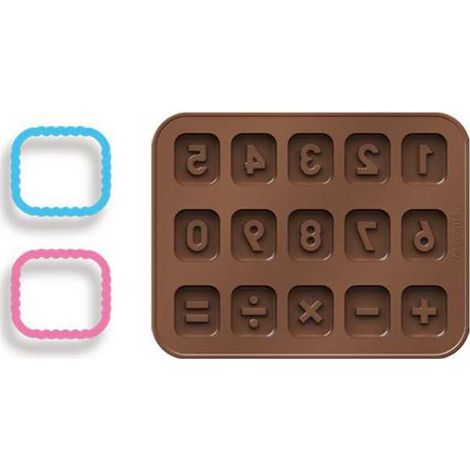 Moule à chocolat en silicone + emporte-pièces chiffres