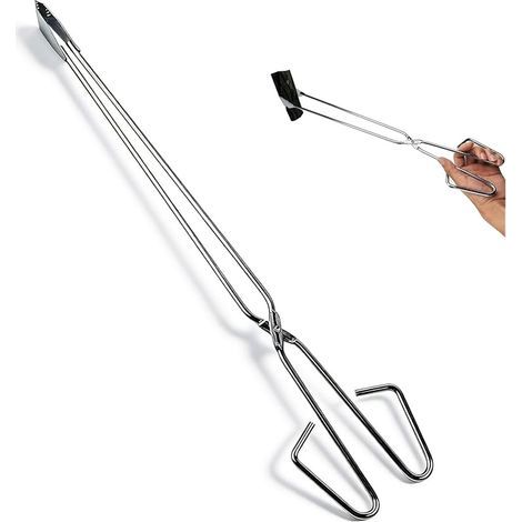 Pinces à Ciseaux Extra Longues, Pinces à Barbecue D'extérieur en Acier Inoxydable de 55 cm, Pinces à Ciseaux Longues de Cuisine, Pince à Charbon de Bois à Poignée Étendue, Pince (1/5)