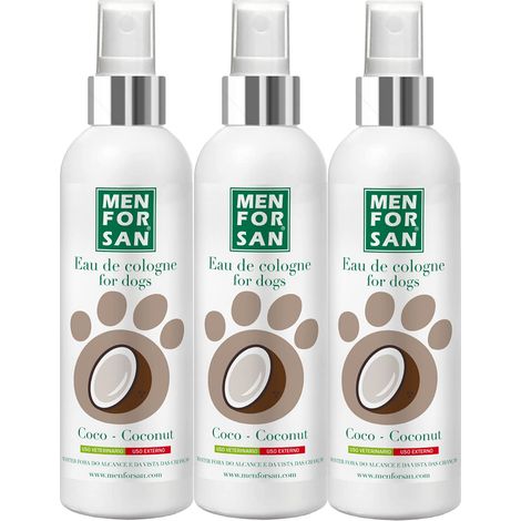 MENFORSAN Coconut Cologne Acqua per Cani 125ml - Confezione da 3 Unità