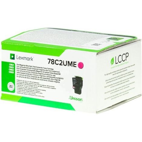 Lexmark Toner 78C2UME Magenta - Originaltoner für Lexmark CS521dn, CS622de Drucker
