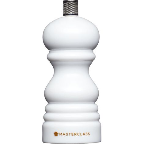 Moulin à Poivre Ou à Sel avec Capuchon Interchangeable, Plastique, Blanc, 12 cm (1/5)