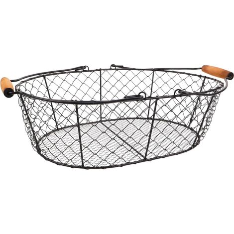 Panier de rangement pour charbon de bois avec poignées, plateau pour cheminée d'intérieur, organisateur en bois