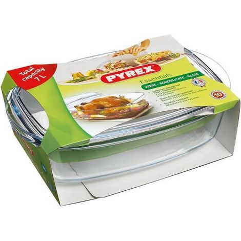 Pyrex 466A000/6343 bandeja de horno Rectangular Vidrio Cazuela para hornear