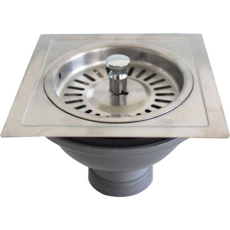 XK174-U Filtre d'évier carré pour ancien évier, 118 x 118 mm (1/5)