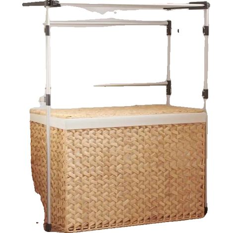 Panier à linge, en bambou écologique, design tissé à la main élégant, Brun (1/2)