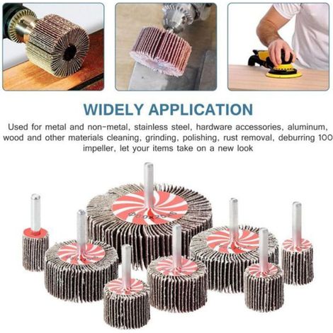 Disques abrasifs à lamelles - - Lot de 24 pièces - Grain 80 - Polissage et meulage - Ébavurage (1/5)