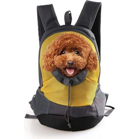 Sacs à Dos de Transport pour Chiens Petit Transporteur pour Chiot Sacs à Dos pour Animaux de Compagnie de Voyage, 403527CM, Jaune (1/5)