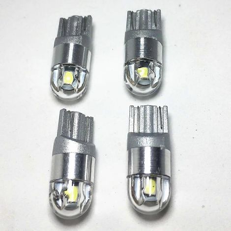 Lot de 4 ampoules LED W5W T10 192 501 pour feux arrière et feux de position latéraux, LED SMD 3030, WY5W, Canbus, style automobile, plafonnier, alimentation 12 V CC