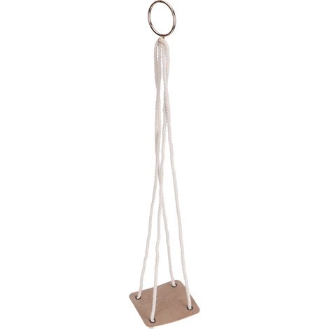 Support suspendu pour pot de fleurs avec base en cuir PU et corde en coton, jaune, 10 cm. (1/5)