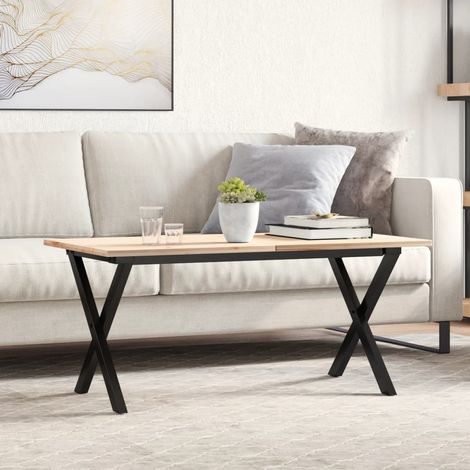 Couchtisch-Gestell in X-Form 80x40x43 cm Stahl