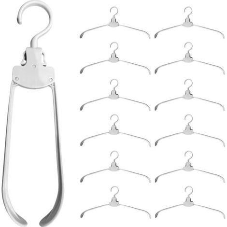 Cintres Pliables - Non Marqué - 15 pcs - Antidéformation - Gain de Place - Plastique Résistant (1/4)