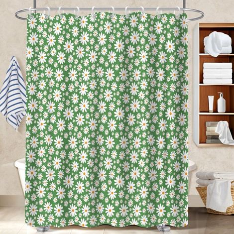 Rideau polyester pour douche 180x180 déco d‘intérieur séparation douche pour salle de bain avec baignoire (1/5)
