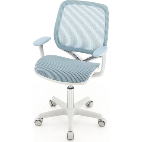 Costway – Chaise de bureau enfant réglable 80-92cm – Dossier ergonomique et accoudoirs – Siège en maille nylon – 75kg pour 6-15 ans (1/5)