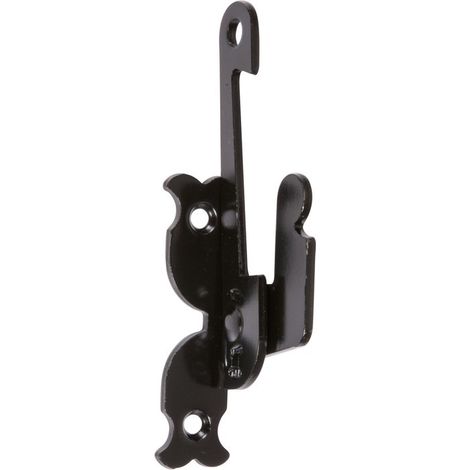 Ecolands – Support de sécurité pour espagnolette Provence – Couleur noire – Fixation pour bois dur – Usage professionnel