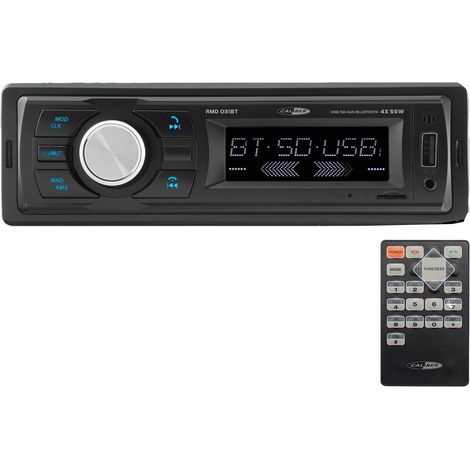 Autoradio Caliber RMD031BT 55W x 4 - Bluetooth - RDS-USB-SD-MP3-AUX-FM - rétro éclairage bleu - Télécommande