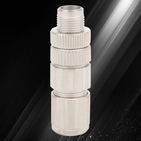 M12 Industriesteckverbinder, Verdrahtungsteile, X-Codierung, 8-adriger Kern, 8-poliger Stecker, Ganzmetall-Ethernet (1/5)