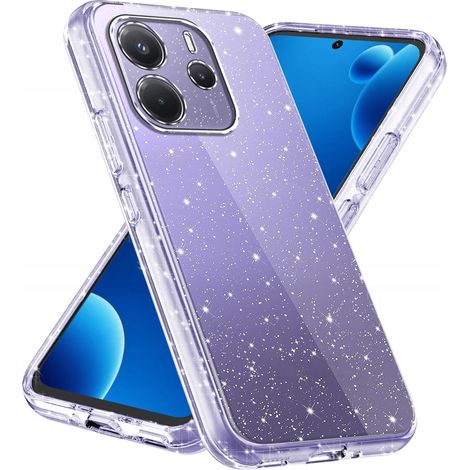 Coque pour Redmi Note 14 5G en silicone à paillettes avec verre trempé (1/5)