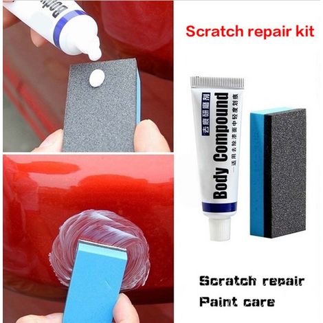 Pâte de polissage carrosserie 2 pièces - Kit rénovation rayures, peinture auto, lustrage et meulage, 500g (1/5)