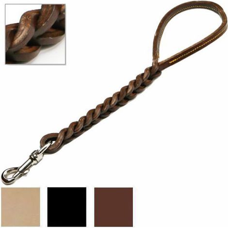 Correa para perros de cuero trenzado de 45 cm