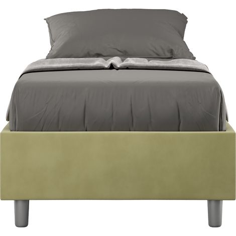Letto Singolo Sommier 80x190 cm Senza Rete Azelia Tè Verde (1/4)
