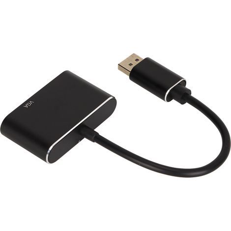 Adaptateur HDMI VGA pour appareils à port DP, convertisseur graphique externe avec double interface multimédia haute définition, compatible avec les appareils modernes et traditionnels. (1/4)
