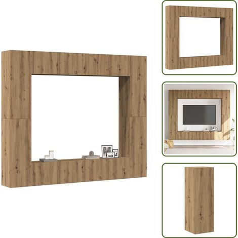 8-tlg. TV-Schrank-Set Wandmontage Artisan-Eiche Holzwerkstoff - TV-Schrank-Set - TV-Schrank-Sets - TV-Ständer - TV-Bank (1/5)