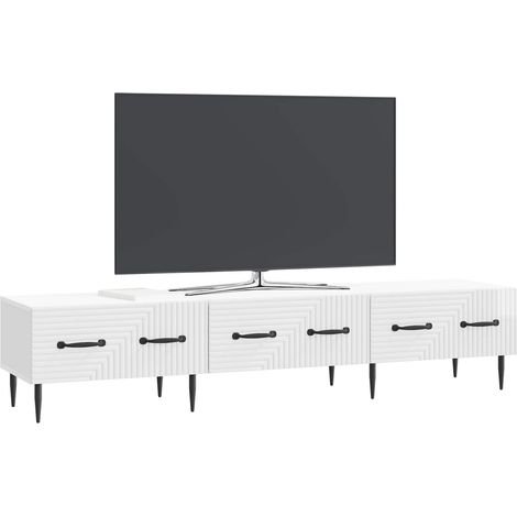 Maison Exclusive - Mobile TV Bianco Lucido 147 x 34,5 x 30 cm Legno ingegnerizzato