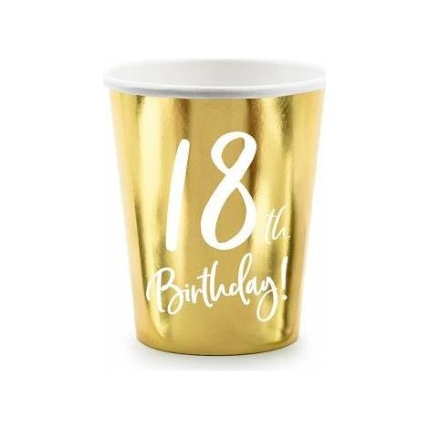 Bicchieri per il 18° compleanno, oro, 220 ml (1/3)