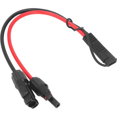 Connecteurs de Câbles de Panneau Solaire Connecteurs D'adaptateur SAE, Fil de Cuivre de Câble D'alimentation Solaire 10AWG 0,35 M pour Automobiles, Appareils Solaires
