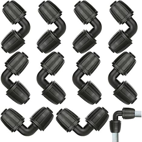 10 Pièces Micro Drip System Raccord en L - Joint 13 mm 1/2", Connecteurs de Tuyau d'Arrosage en Coude, Universel, pour les Accessoires d'Irrigation Agricole et Domestique (1/5)