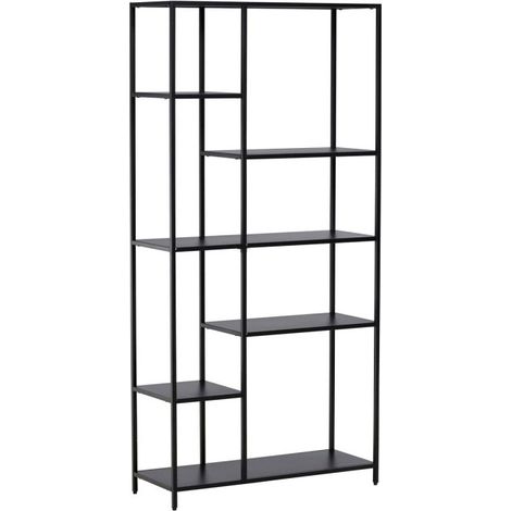 Étagère 6 Niveaux en Métal "El Alto" 164cm Noir (1/5)