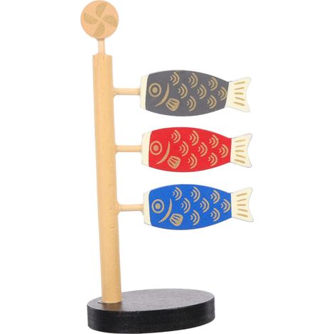 Japanische Holz Deko Karpfenflagge for Jungen zum Jungentag Tischdekoration Handgefertigte (1/5)