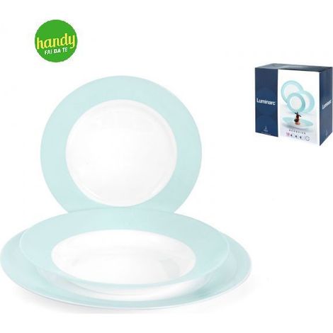 Servizio tavola Luminarc Banquise 18 pezzi in vetro opale