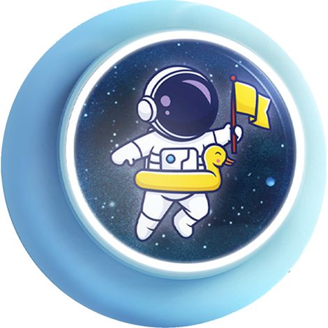 Compteur vocal tactile pour saut en hauteur d'enfants, multifonctionnel, auto-adhésif, à diffusion vocale intelligente, pour l'entraînement à la hauteur, compteur tactile astronaute bleu (1/5)