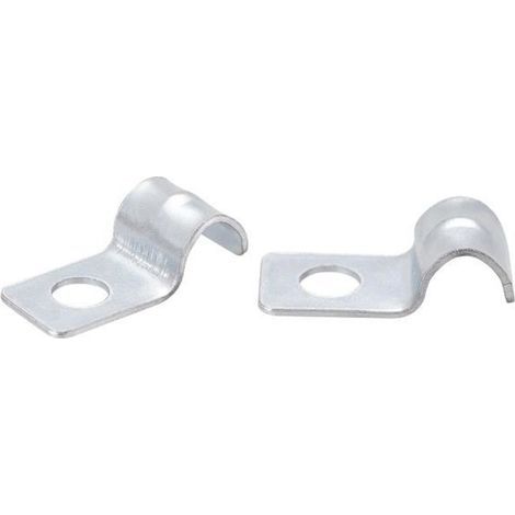 20Pcs Attache pour Fixer Grillage Rigide Tube Sangle Collier Serrage Acier carbone zingué pour Tuyau 21x10x7mm 6mm ID (1/3)