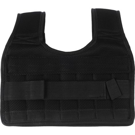 Gilet lesté réglable avec maille respirante et bretelles larges pour plus de confort, 37 x 37 cm, support en acier pour course à pied, fitness, entraînement (1/5)