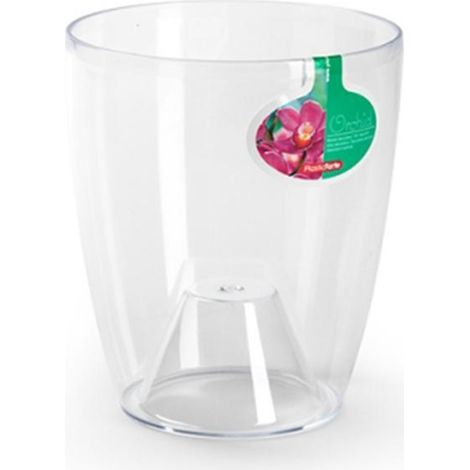 PLASTICFORTE maceta transparente orchid 12,5x17 cm , Maceta transparente Orchid redondaFabricada en plástico transparente de alta calidadIdeal para orquídeasFácil limpi