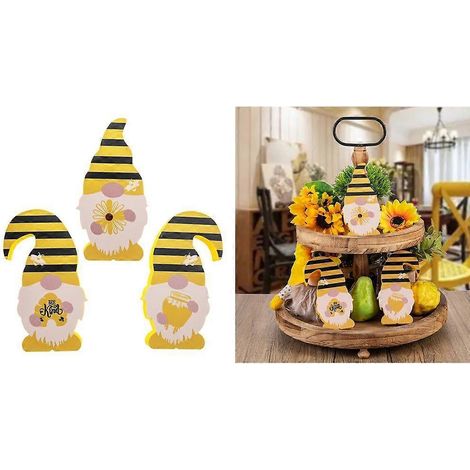 Ensemble de décorations pour plateau « Abeille fatiguée », panneau de table pour la cuisine, la maison ou le bureau (1/4)