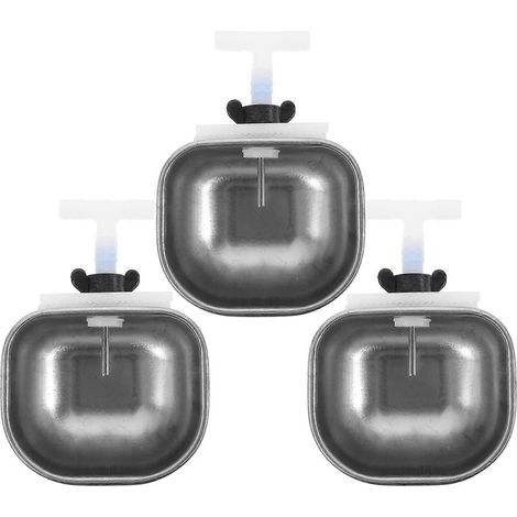 Gamelle d'eau en acier inoxydable pour lapins, lot de 3, grande capacité, distributeur automatique goutte à goutte, sans odeur, pour lapins de ferme. (1/5)