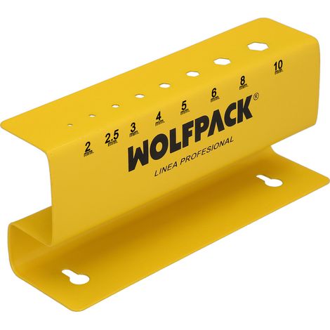 WOLFPACK LINEA PROFESSIONAL Portachiavi a brugola con impugnatura a T e capacità di 8 chiavi, organizer per chiavi a brugola (1/4)