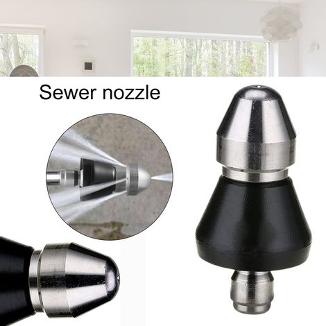 Spray Nozzle - Stainless Steel - 62 mm x 31 mm - For Drainage Pipe Cleaning - 1 Unit (1/5)
