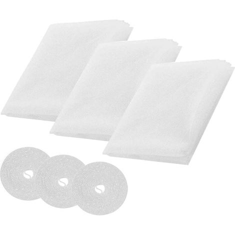 SABIR Moustiquaire Fenetre,Toile Moustiquaire 3 Pièces Rouleau Insect Moustiques,Protecteur Filet Maille Rideau De Fenêtre Écran Standard pour Fenêtre 150 X 200cm Blanc (1/5)