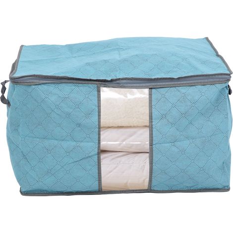 Sac de rangement imperméable pour couette et vêtements avec fermeture éclair et poignées (1/5)
