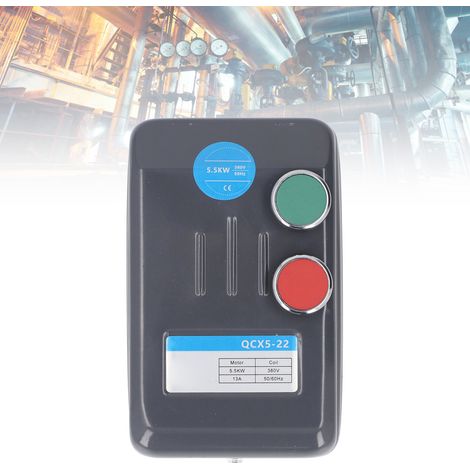 Commande de démarreur magnétique pour moteur triphasé QCX5-22  démarreur magnétique triphasé 380 V  interrupteur de démarrage pour moteur triphasé 5,5 kW 10-16 A  démarreur pour moteurs de compresseur (1/5)