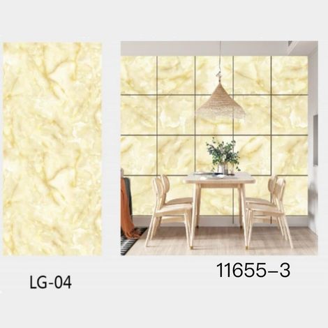 TrAdE Shop Traesio - Pannello Adesivo Effetto Marmo Giallo Perlato Pareti Paraschizzi 300x60cm Stanza - (1/3)