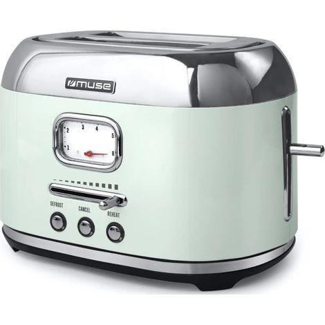 Muse MS-120AG Tostapane elettrico verde design retrò