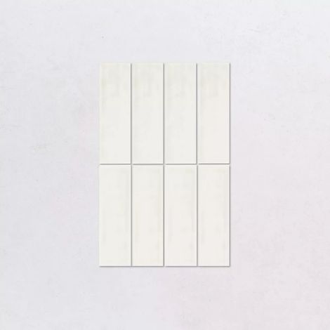 Faience Effet Zellige Blanc NOUR White 6,5x20cm (1/3)