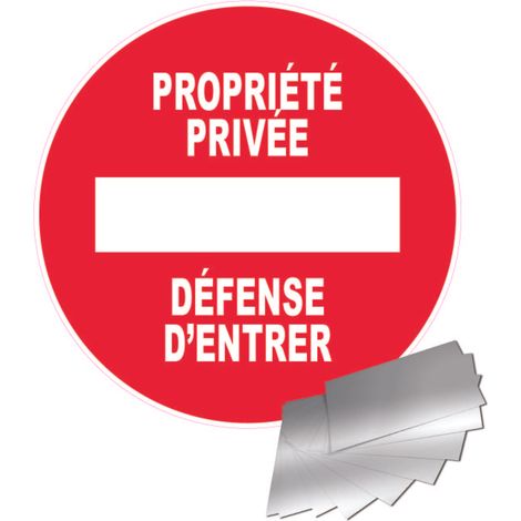 Novap – Panneau de signalisation propriété privée défense d'entrer en aluminium 1 mm – Résistant aux UV – Visibilité 6 à 7 m – 4010670