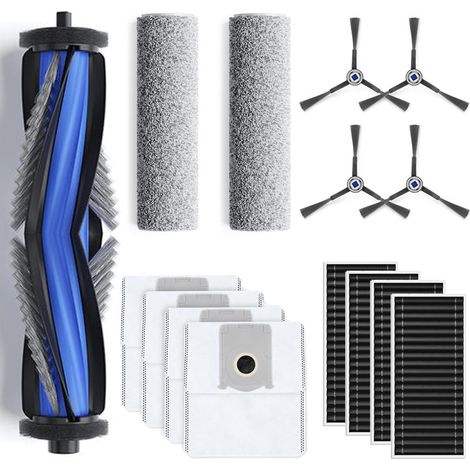 15 Stück Zubehörset für ECOVACS DEEBOT X8 Omni/X8 Pro Omni, 1 Gummi-Hauptbürste,4 Filters,2 Wischwalze,4 Seitenbürsten,4 Staubbeutel (1/5)