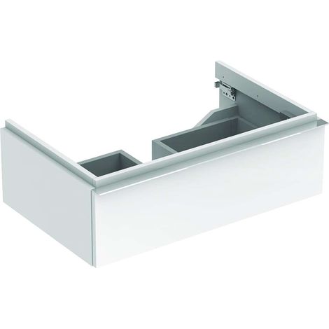 Mobile lavabo Geberit iCon base, con un cassetto: Larghezza 74 cm, Altezza 24 cm, Profondità 47,7 cm, Bianco / Laccato lucido (1/4)